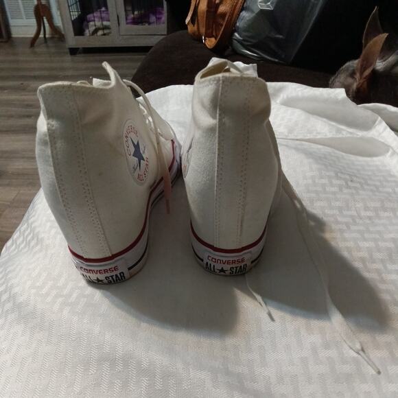 Converse Womens Chuck Taylor All Star High Top Shoes Size 8.5 Optic White - Picture 5 of 8
